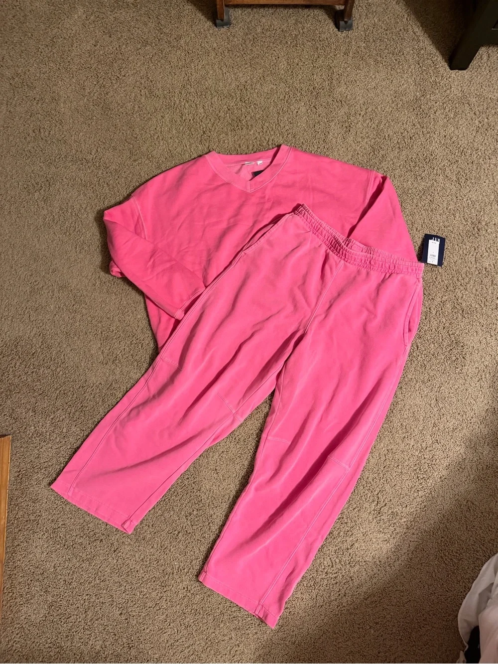 GAP Pink Barrel Sweatpants and Sweatshirt Set